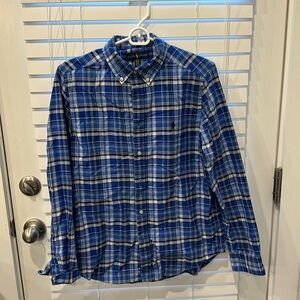 Beautiful blue and white Ralph Lauren Boys XL(18-20) long sleeve plaid shirt